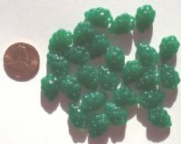 25 14mm Milky Dark Green Grape Beads